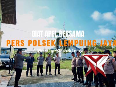 Apel Bersama personil polsek Lempuing Jaya