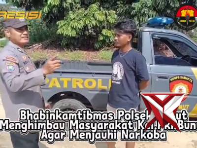 Bhabinkamtibmas Polsek Bunut Menghimbau Warga Agar Menjauhi Narkoba
