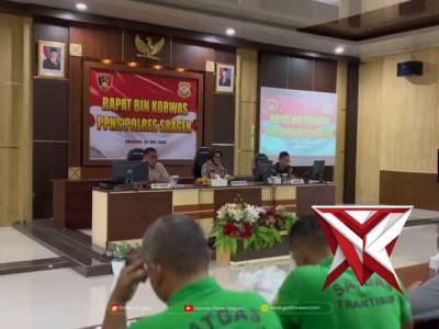 Rapat Bin Korwas PPNS Polres Sragen di Aula Satya Haprabu