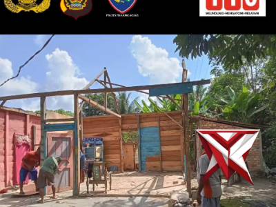BZ 6.Bhabinkamtibmas Dampingi Survey Bedah Rumah HUT Bhayangkara