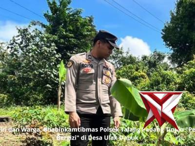 Dukung Ketahanan Pangan Bhabinkamtibmas Polres Empat Lawang Lakukan Pengecekan Perkarangan Bergizi