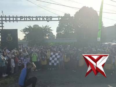 Personil Polsek Lawang Laksanakan Pengamanan Kegiatan  Gerak jalan Aisyiyah di puslatker Bedali