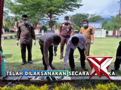 Kapolres Touna Menghadiri Pemusnahan Barang Bukti Tindak Pidana Umum, Yang Dilaksanakan DiKejaksaan