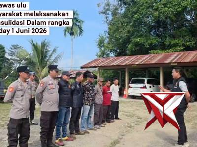 Polsek Rawas Ulu dan Masyarakat melaksanakan Apel Konsulidasi Dalam rangka hari mayday 1 Mei 2026