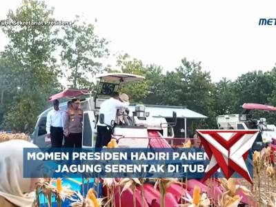 Presiden Prabowo Subianto menghadiri agenda Panen Raya Jagung Serentak kuartal 2 tahun 2026...