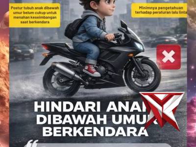 Hindari anak dibawah umur bekendara
