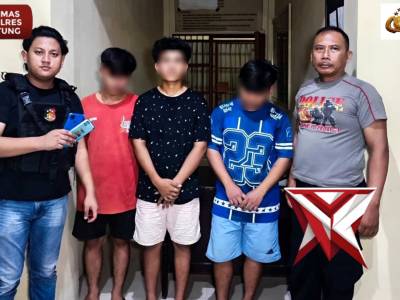 TIM TARSIUS PRESISI POLRES BITUNG AMANKAN TERDUGA PELAKU PEMBAKARAN.