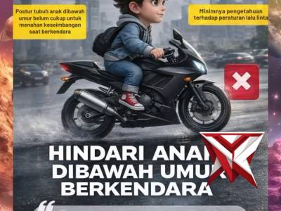 Hindari mengendarai kendaraan di bawag umur