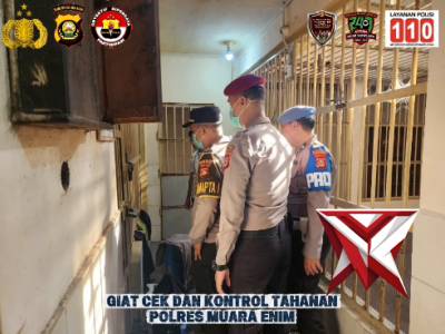 giat cek dan kontrol tahanan polres muara enim, situasi aman dan terkendali. polripresisipolresmua