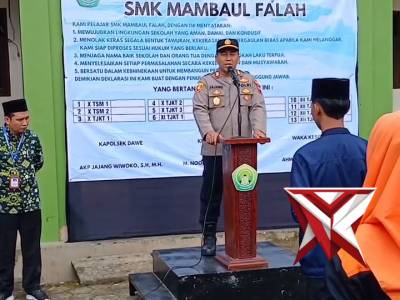 Deklarasi damai pelajar SMK Mambaul Falah piji Dawe Kudus