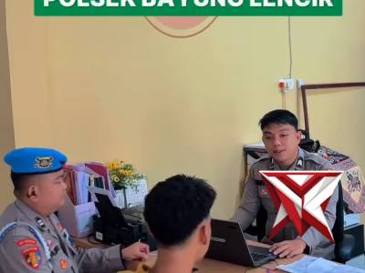 Piket spkt polsek bayung lencir menerima laporan Lp model C