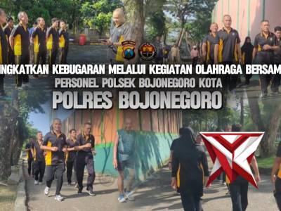 Polsek Bojonegoro Kota Gelar Olahraga Bersama, Jaga Kesehatan Jasmani dan Rohani