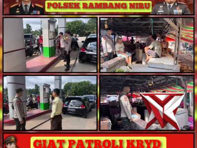Patroli KRYD Polsek Rambang Niru