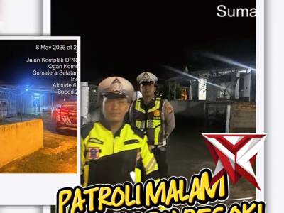 PATROLI MALAM SATLANTAS POLRES OKI