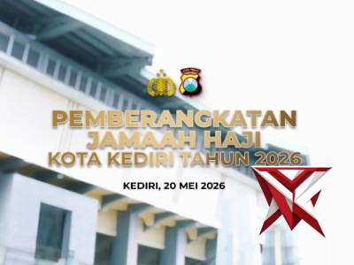 KAPOLRES KEDIRI KOTA HADIRI PEMBERANGKATAN JAMAAH HAJI KOTA KEDIRI 1447 H / 2026 M,