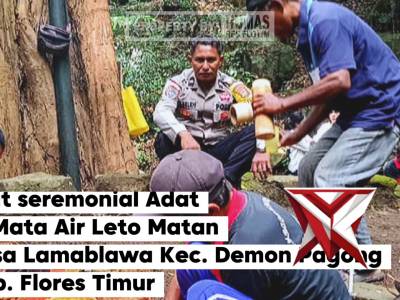 Bhabinkamtibmas Desa Blepanawa Hadiri Seremonial Adat di Mata Air Leto Matan - PoliceTube