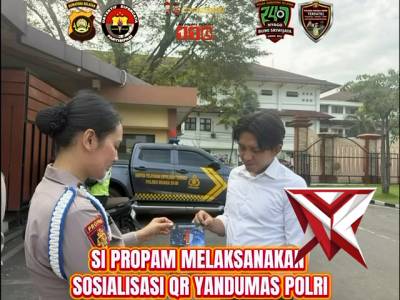 Si Propam Polres Muara Enim melaksanakan Sosialisasi QR Yandumas Polri - PoliceTube