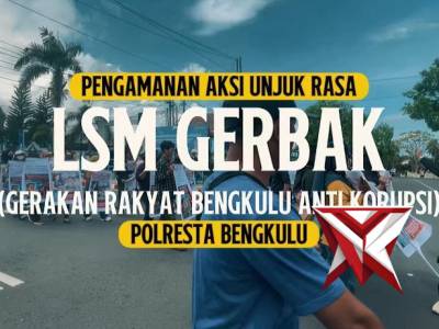 Aksi unjuk rasa yang digelar LSM GERBAK di depan Kantor Gubernur Bengkulu, Rabu (13/5/2026),