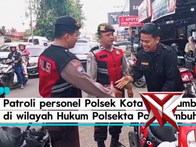 Patroli Personel Polsek Kota Payakumbuh Merupakan kegiatan rutin atau insidental yang dilakukan oleh - PoliceTube