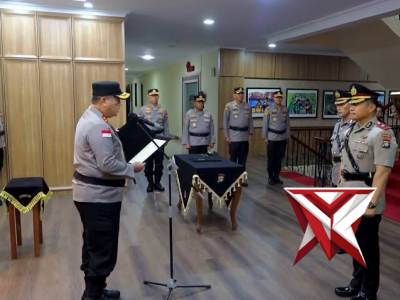 Upacara Serah Terima Jabatan Kepala Sentra Pelayanan Kepolisian Terpadu (Ka SPKT) Polda Kepri