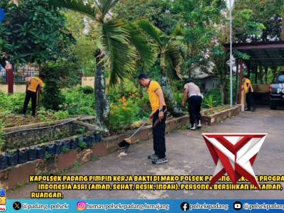 Kapolsek Padang pimpin kerja bakti di Mako Polsek Padang