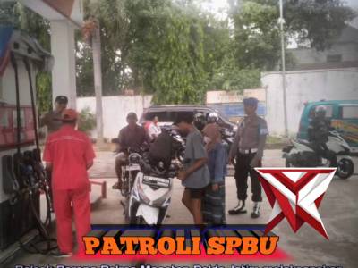 Polsek Parang Polres Magetan Polda Jatim melaksanakan patroli Di SPBU Desa Tamanarum Kec. Parang