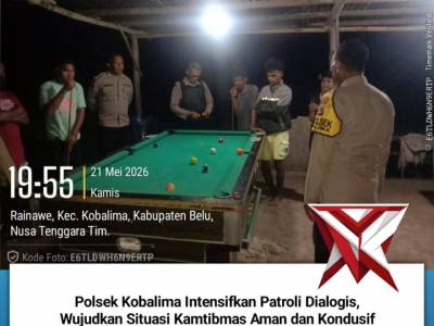 Polsek Kobalima Intensifkan Patroli Dialogis, Wujudkan Situasi Kamtibmas Aman dan Kondusif