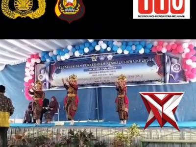 FY 6. Bhabinkamtibmas hadir dalam acara pelepasan dan penyerahan kembali siswa/siswi kelas IX SMP N