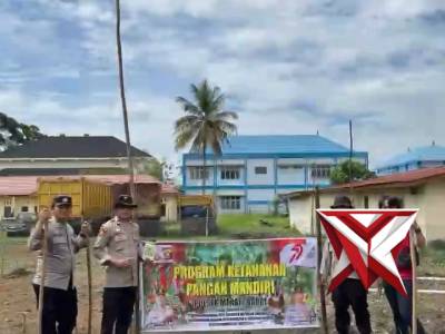 Kapolsek Merapi Inisiasi Program Ketahanan Pangan di Lahan Belakang PolsekLahat