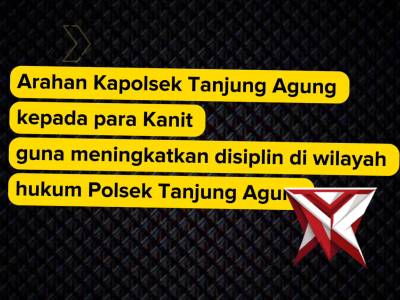 YH 4. Arahan Kapolsek Tanjung Agung Kepada Para Kanit Guna Meningkatkan Kedisiplinan - PoliceTube