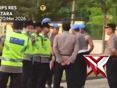 Apel pagi personil polres Musi Rawas Utara