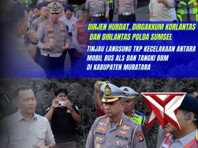 Dirlantas Polda Sumsel meninjau langsung TKP laka lantas
