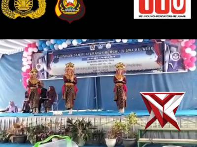 BTA 8. Bhabinkamtibmas hadir dalam acara pelepasan dan penyerahan kembali siswa/siswi kelas IX SMP N