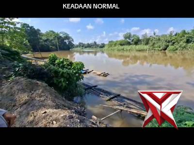 pantau debit air sungai komering