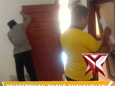 SW 6. Kegiatan pembersihan Mako dan ruang Bhayangkari  dalam rangka Belida Asri.