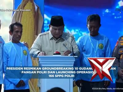 Presiden Republik Indonesia Prabowo Subianto secara resmi memimpin groundbreaking 10 Gudang - PoliceTube