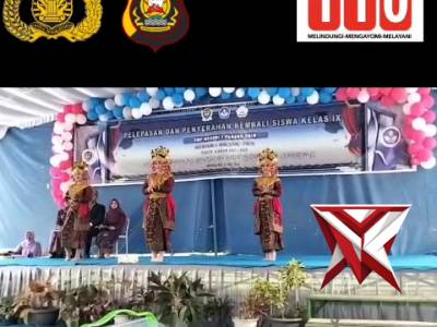 HI 13. Bhabinkamtibmas hadir dalam acara pelepasan dan penyerahan kembali siswa/siswi kelas IX SMP
