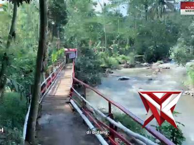 KAPOLRES PROBOLINGGO MERESMIKAN REVITALISASI JEMBATAN MERAH PUTIH PRESISI