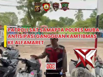 Patroli sat samapta ke Alfamart SM3