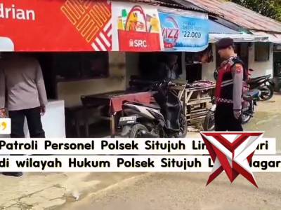 Patroli Personel Polsek Situjuh Limo Nagari Merupakan kegiatan rutin atau insidental yang dilakukan