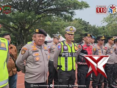 Kapolrestabes Palembang Pimpin Apel Pengamanan Event Hey Slank di JSC Palembang - PoliceTube