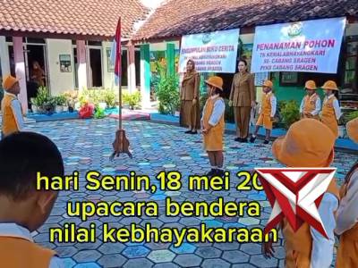Pembelajaran Nilai Kebhayangkaraan TK Kemala Bhayangkari 67 Sragen