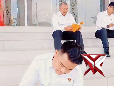 Satker Bidkum Polda Sumsel melaksanakan kunjungan ke E-Library Polda Sumsel