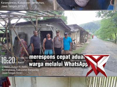 Respon Cepat Aduan Masyarakat oleh Polsek Karanglewas Polresta Banyumas