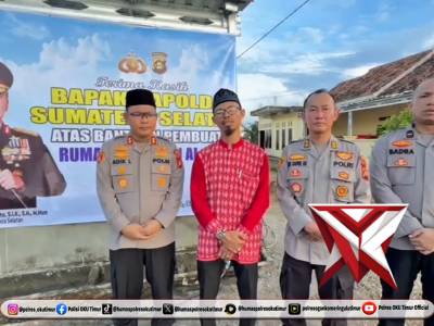 Bantuan Bapak Kapolda SUMSEL Pembangunan Rumah Tahfidz Alquran Al Ilmu.