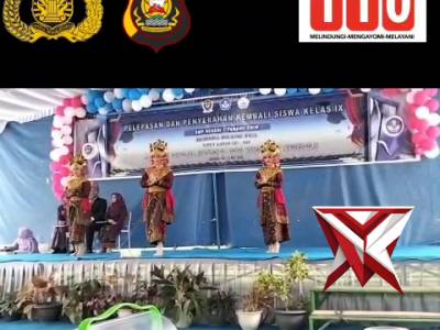 YH 16. Bhabinkamtibmas hadir dalam acara pelepasan dan penyerahan kembali siswa/siswi kelas IX SMP