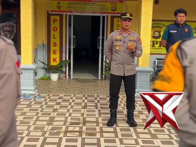 6. Giat apel pagi Polsek Tungkal Jaya