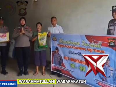GIAT BANSOS DALAM HUT BHAYANGKARA KE-80 POLSEK BP PELIUNG