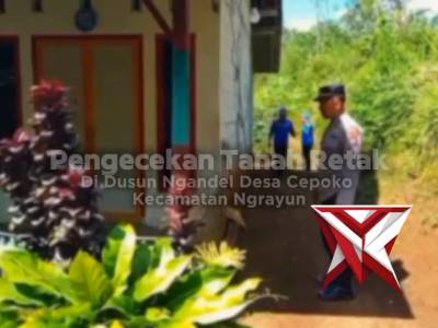 Pengecekan Tanah Retak di Dusun Ngandel Desa Cepoko Kec.Ngrayun.