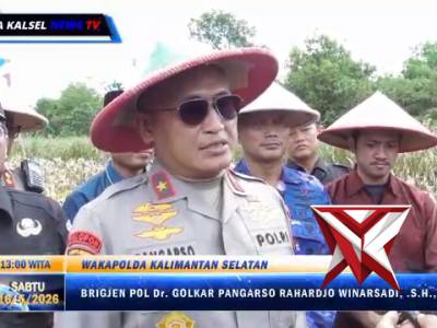 Wakapolda Kalsel  menghadiri kegiatan Panen Raya Jagung Serentak Kuartal II